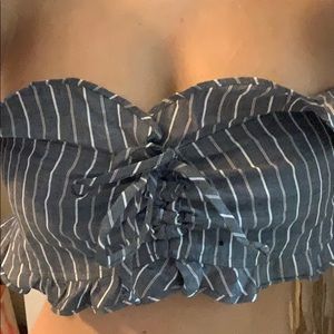 Blue life bralette/crop top